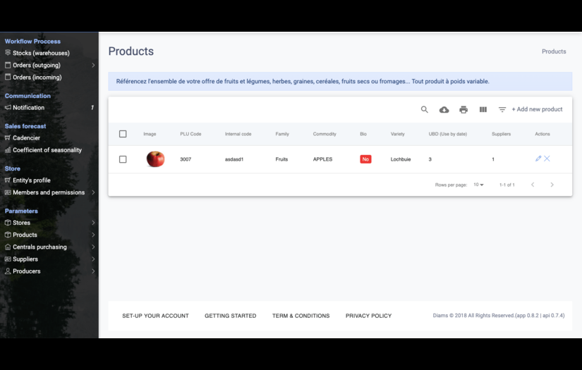 Multifunctional Food Logistics SAAS screenshot 2